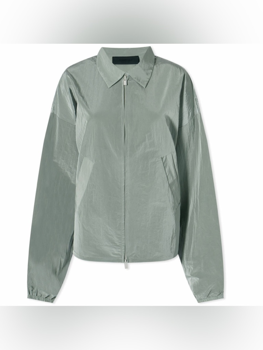 Fear of God Essentials Size Large Nylon Shell Bomber Jacket in Seal